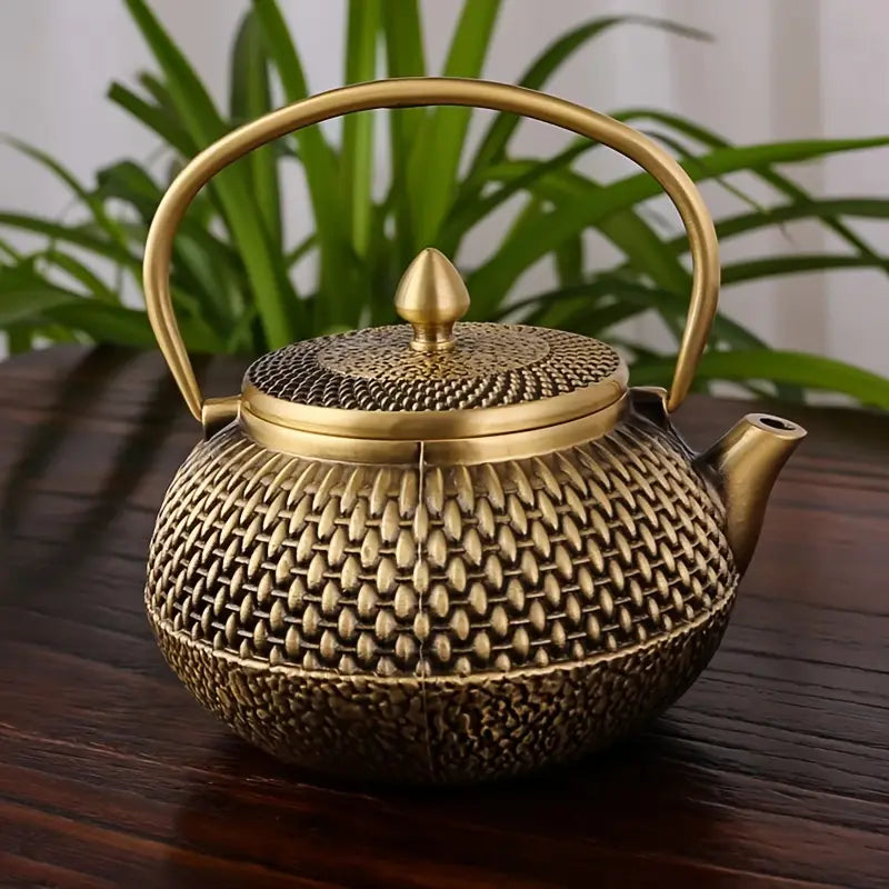 🏺✨ Tetera Premium de Latón Estilo Oriental – Arte y Tradición por Iwachu Design 🫖🌸
