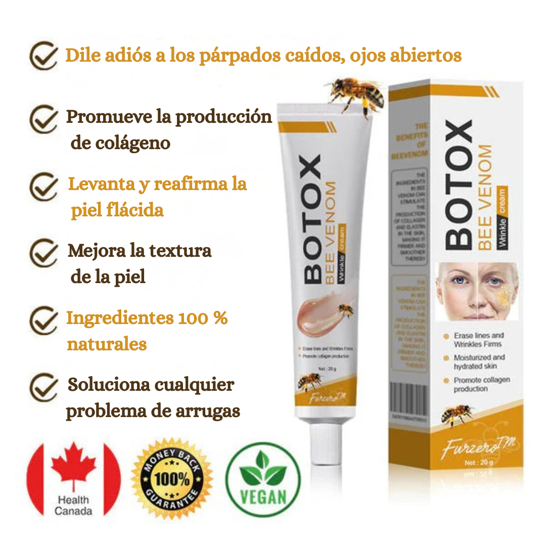 (✅Fabricado Desde Canadá👨⚕️) Crema para eliminar arrugas con veneno de abeja y botox Furzero™