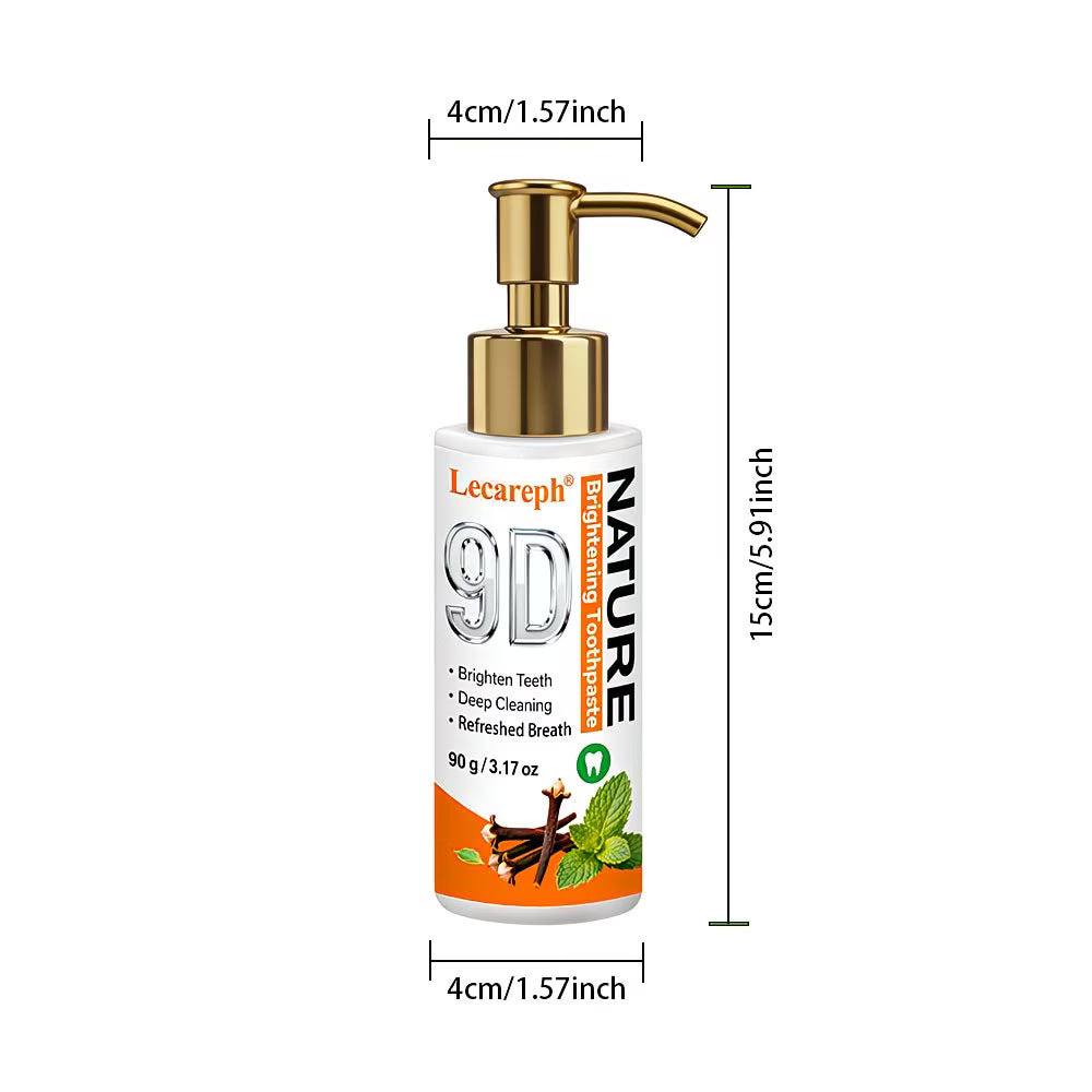 Pasta dental herbal con clavo y menta, sin flúor añadido, promueve un aliento fresco y favorece la salud del esmalte y las encías.