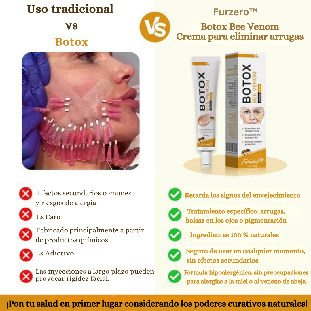 (✅Fabricado Desde Canadá👨⚕️) Crema para eliminar arrugas con veneno de abeja y botox Furzero™