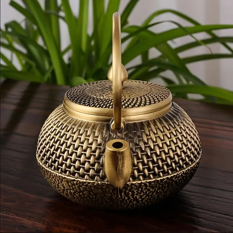 🏺✨ Tetera Premium de Latón Estilo Oriental – Arte y Tradición por Iwachu Design 🫖🌸