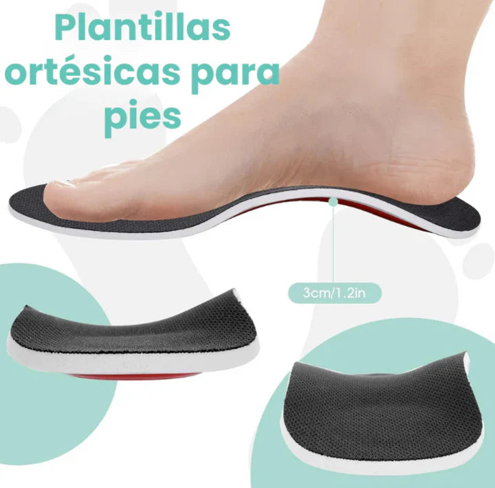 Plantillas Ortopédicas con Soporte para Arco (Tallaje Ajustable)