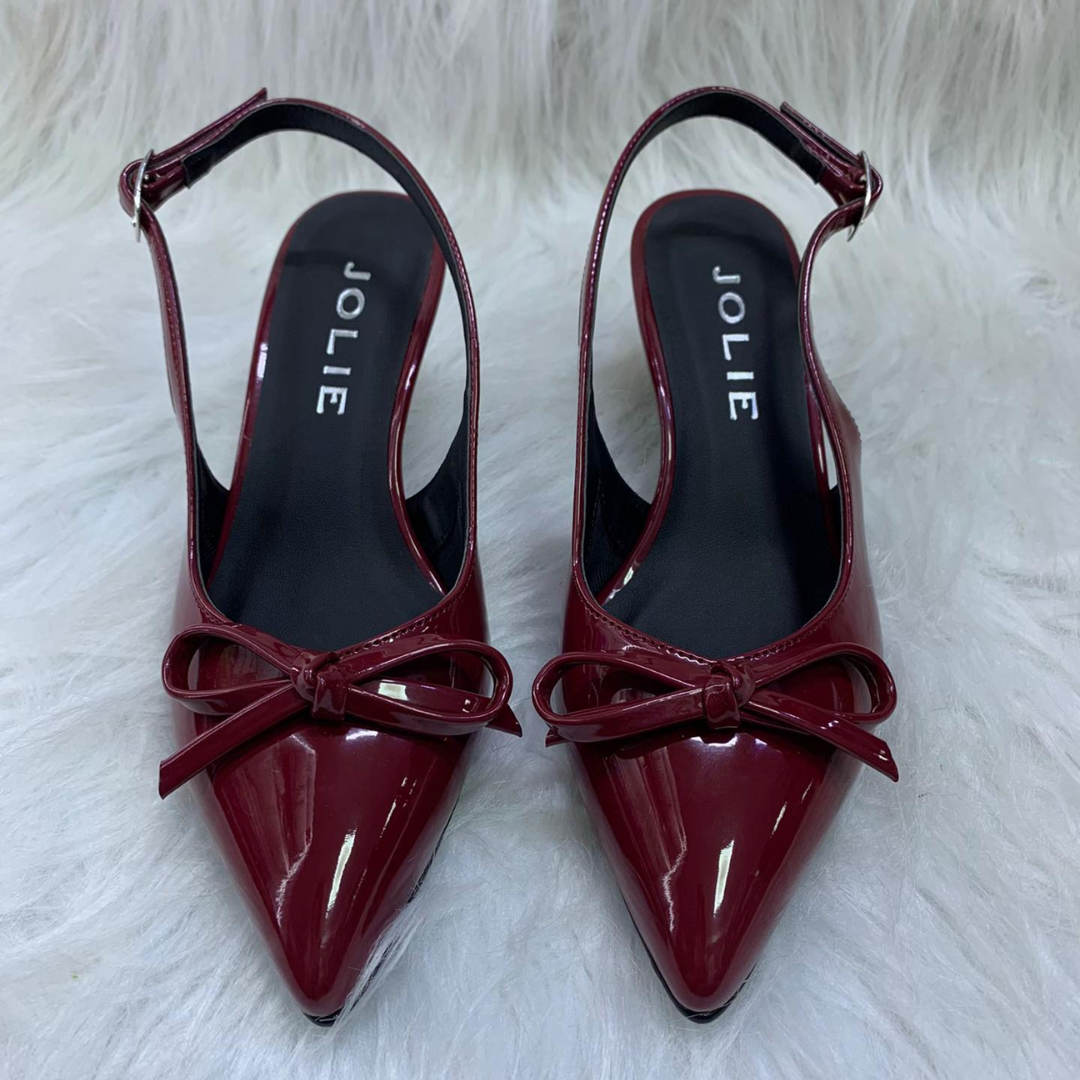 Heels Jolie Cherry Gloss – Tacones Rojo Cereza, Estilo y Comodidad en Uno🍒