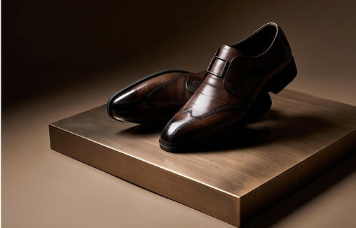 Zapatos de vestir clásicos sin cordones tipo brogue para hombre