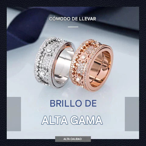 CrystalLock™ – Anillo de Engranaje con Cristales Brillantes + Estuche