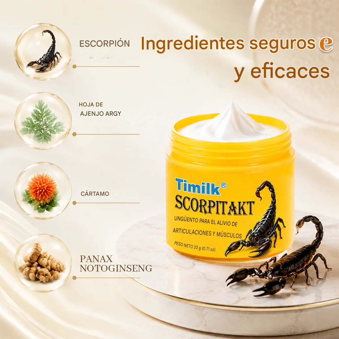 Ungüento Timilk® ScorpiTakt para el alivio de articulaciones y músculos