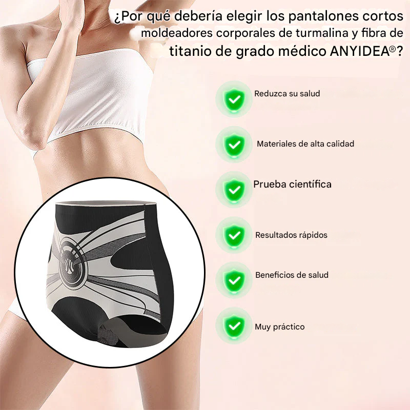Oferta relámpago 2025🔥: Shorts moldeadores Anyidea® de fibra de titanio y turmalina de grado médico (¡Último día: 80 % de descuento! 🚨)
