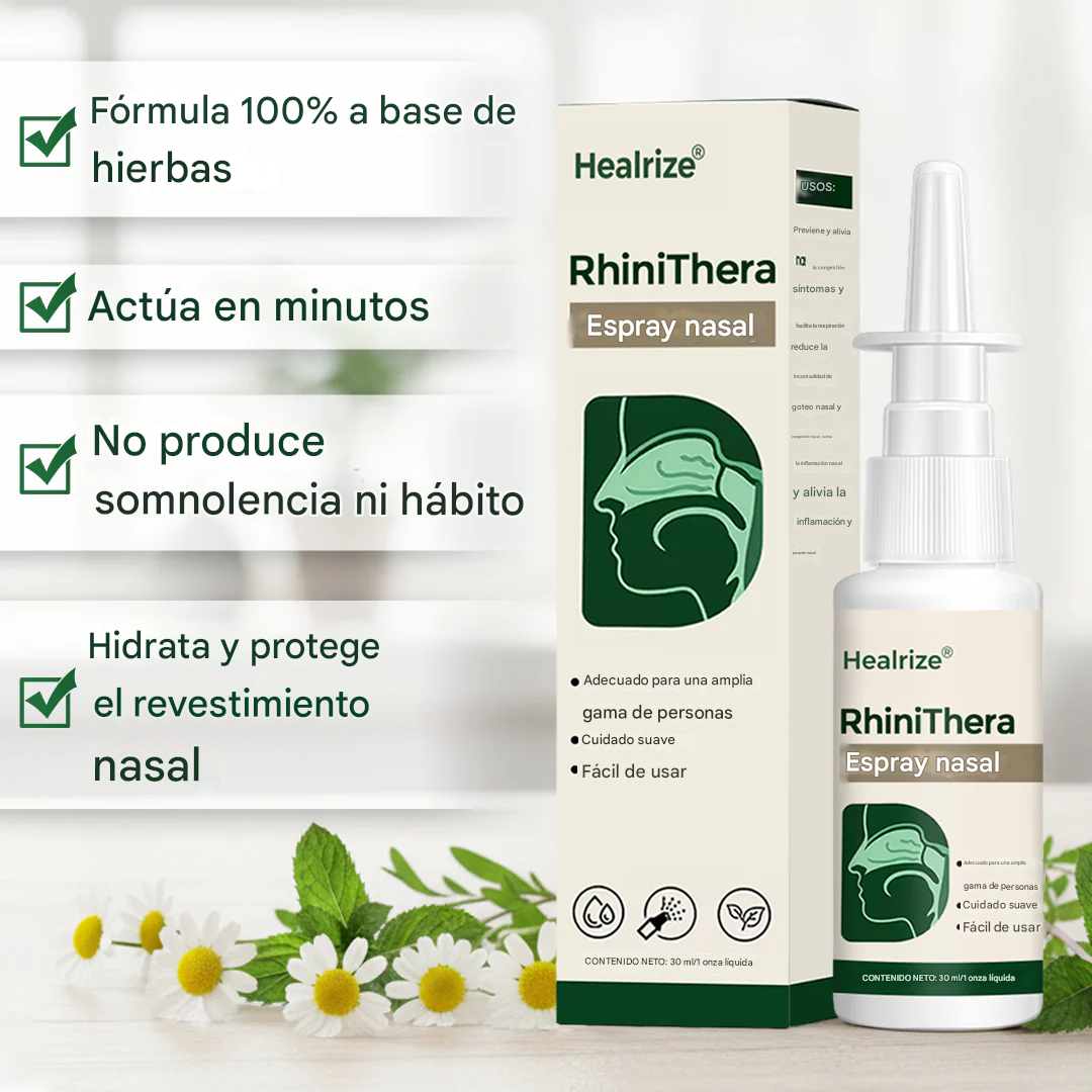 Healrize® BioActive Herbal Sinus Mist - Spray para aliviar la sinusitis y la fiebre del heno