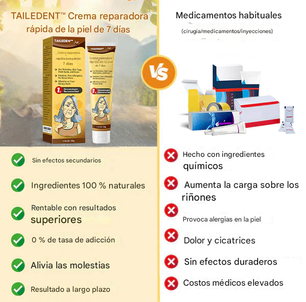 Crema reparadora rápida de 7 días para todas las enfermedades de la piel.