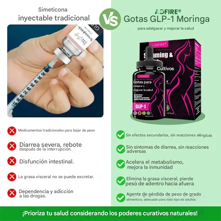 Gotas ADFIRE® Moringa para la pérdida de peso y el aumento de la salud GLP-1