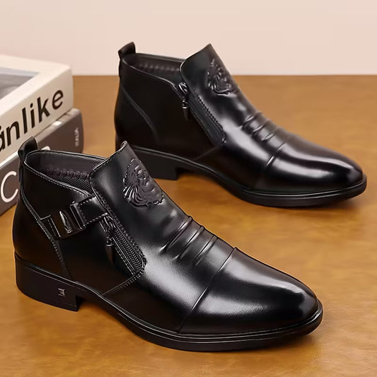 Elegancia que Impone: Botín Premium de Cuero para Hombres
