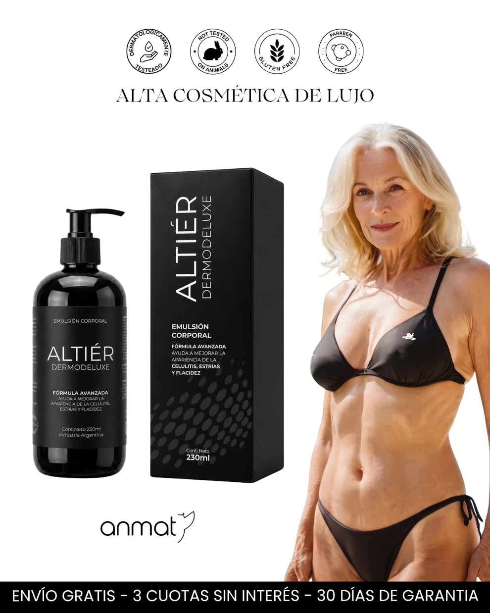 DERMODELUXE – Emulsión Corporal Anticelulitis, Antiflacidez y Efecto Drenante