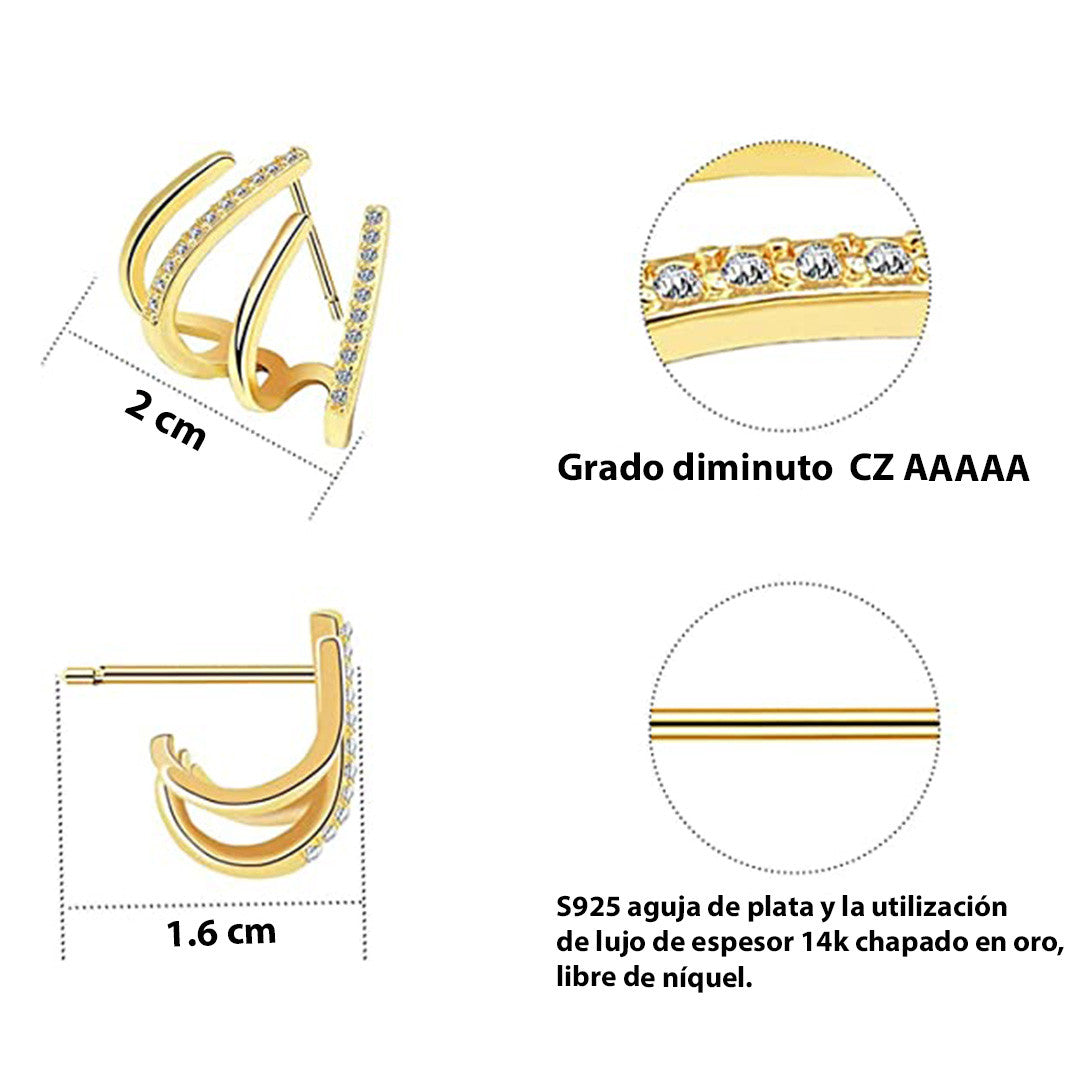 PENDIENTES DE ACUPRESIÓN Y DESINTOXICACIÓN (Baño de oro 14k)