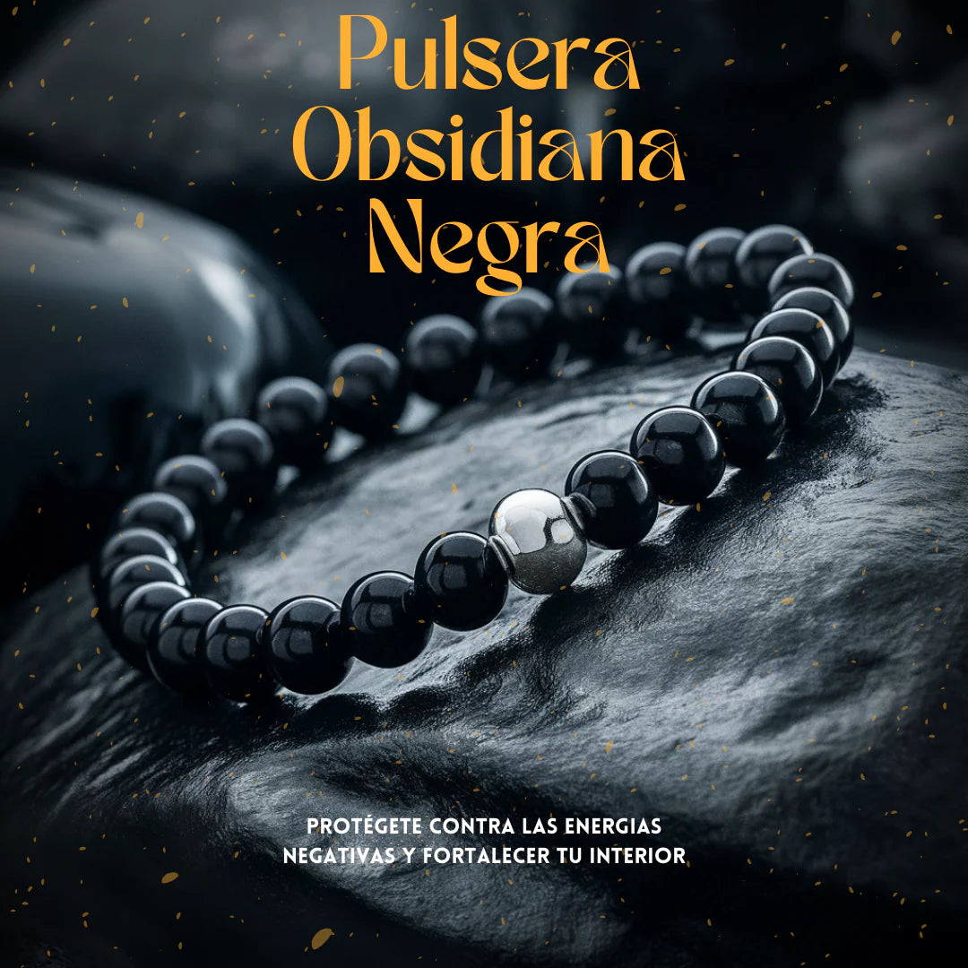 Pulsera obsidiana Negra