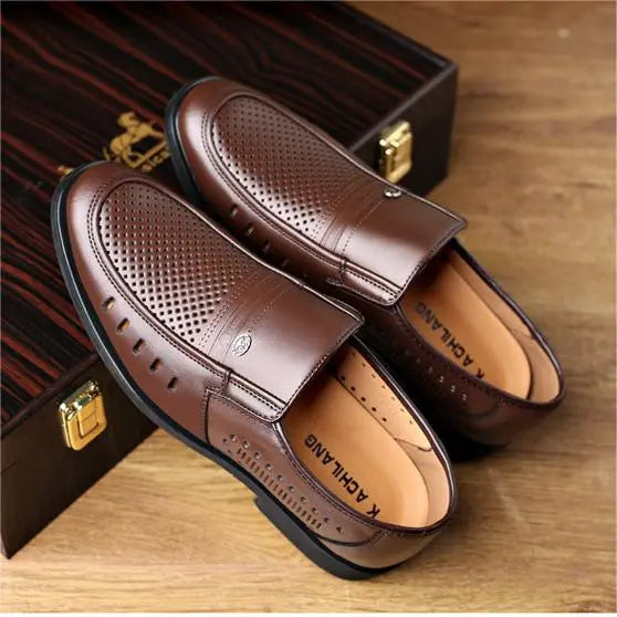 Nuevos zapatos casuales de cuero para hombre