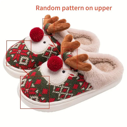 SweetReno™ – Pantuflas Navideñas Antideslizantes y Cálidas