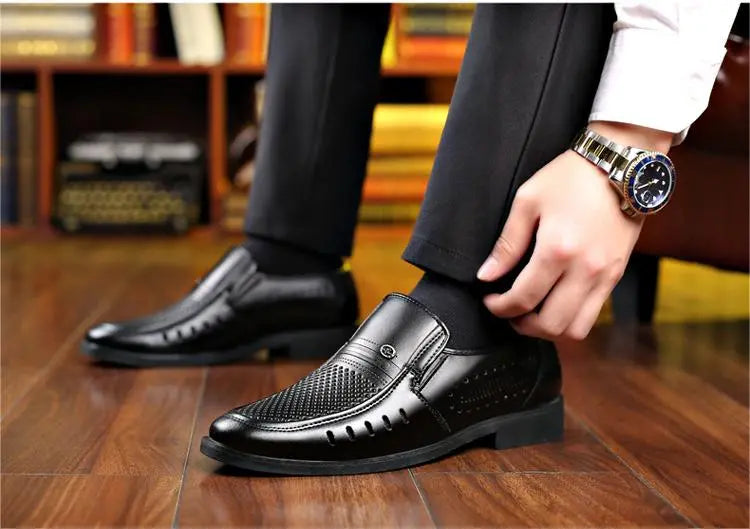 Nuevos zapatos casuales de cuero para hombre