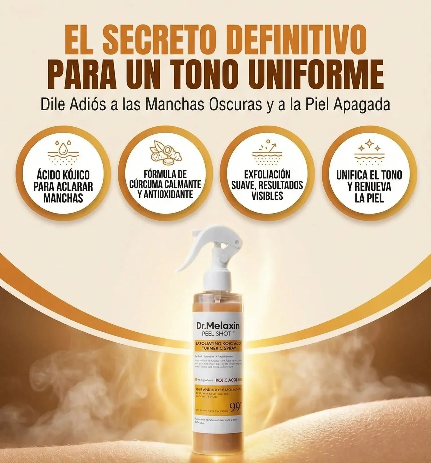 DR. MELAXIN PEEL SHOT™ - SPRAY COREANO EXFOLIANTE CORPORAL + ENVÍO GRATIS