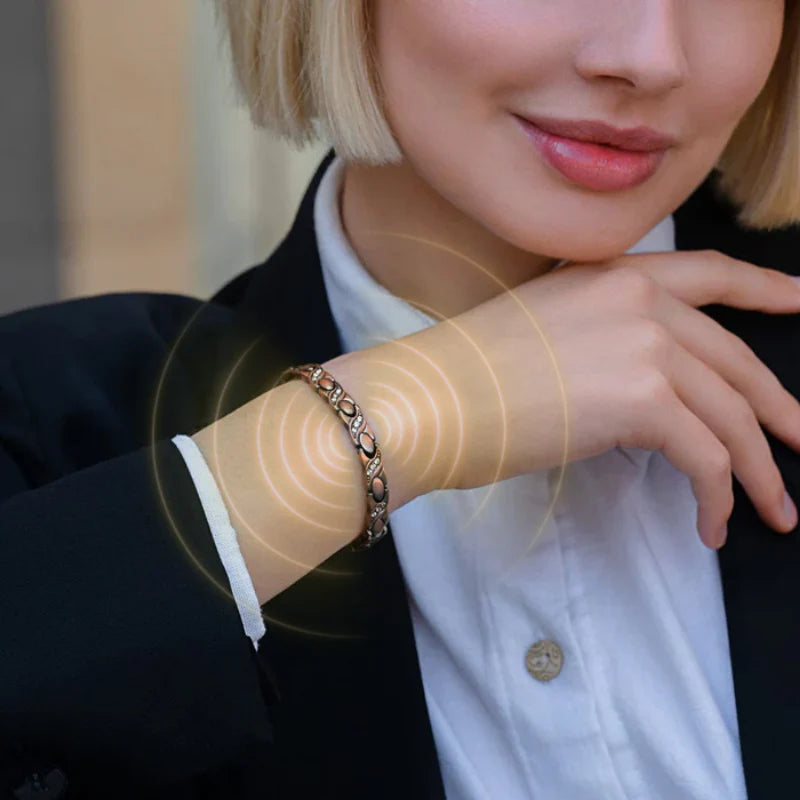 Pulsera de bienestar con imán de cobre Czticle® MagnaCalm para mujer