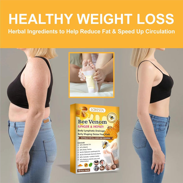 Parches desintoxicantes de veneno de abeja, jengibre y miel (¡Compra 10 y llévate 10 gratis!)