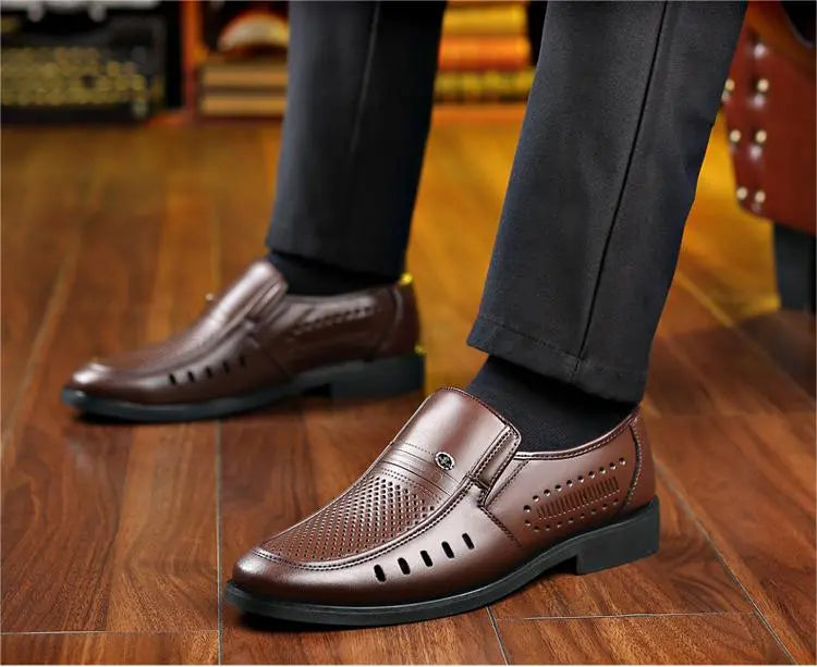 Nuevos zapatos casuales de cuero para hombre