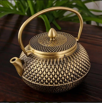 🏺✨ Tetera Premium de Latón Estilo Oriental – Arte y Tradición por Iwachu Design 🫖🌸