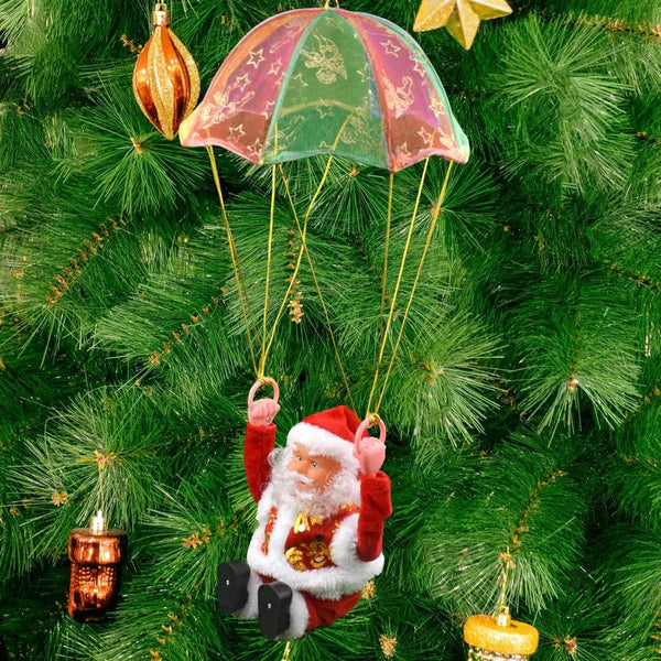 PAPA NOEL PARACAÍDAS EN MOVIMIENTO | VUELO REALISTA + LUCES LED