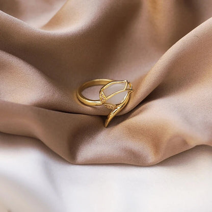 JOYERIA EXCLUSIVA! ANILLO AJUSTABLE TULIPAN (INCLUYE CAJA)