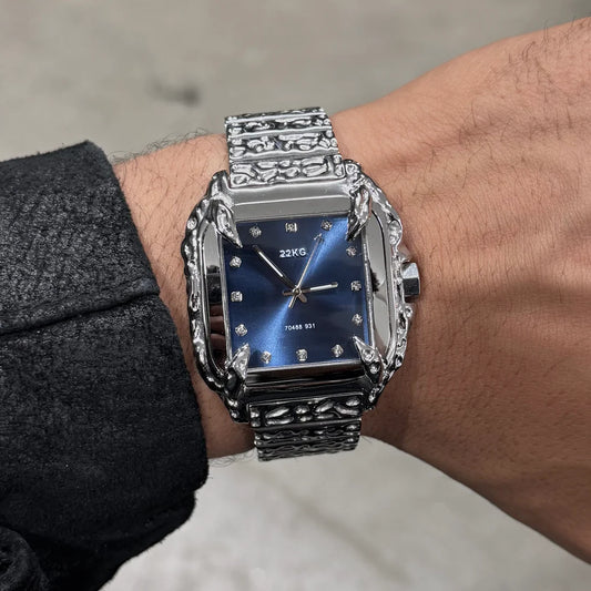 EDICIÓN 12 — RELOJ CANINO Esfera Facetada Azul Marino