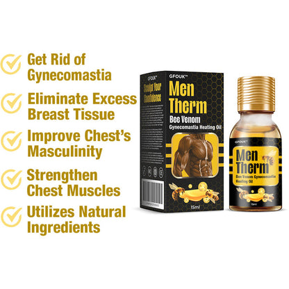MenTherm - Aceite ginecomastia con veneno de abeja