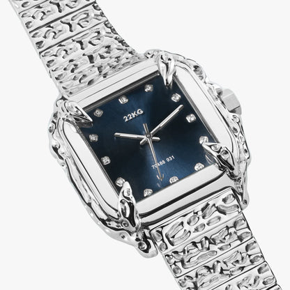 EDICIÓN 12 — RELOJ CANINO Esfera Facetada Azul Marino