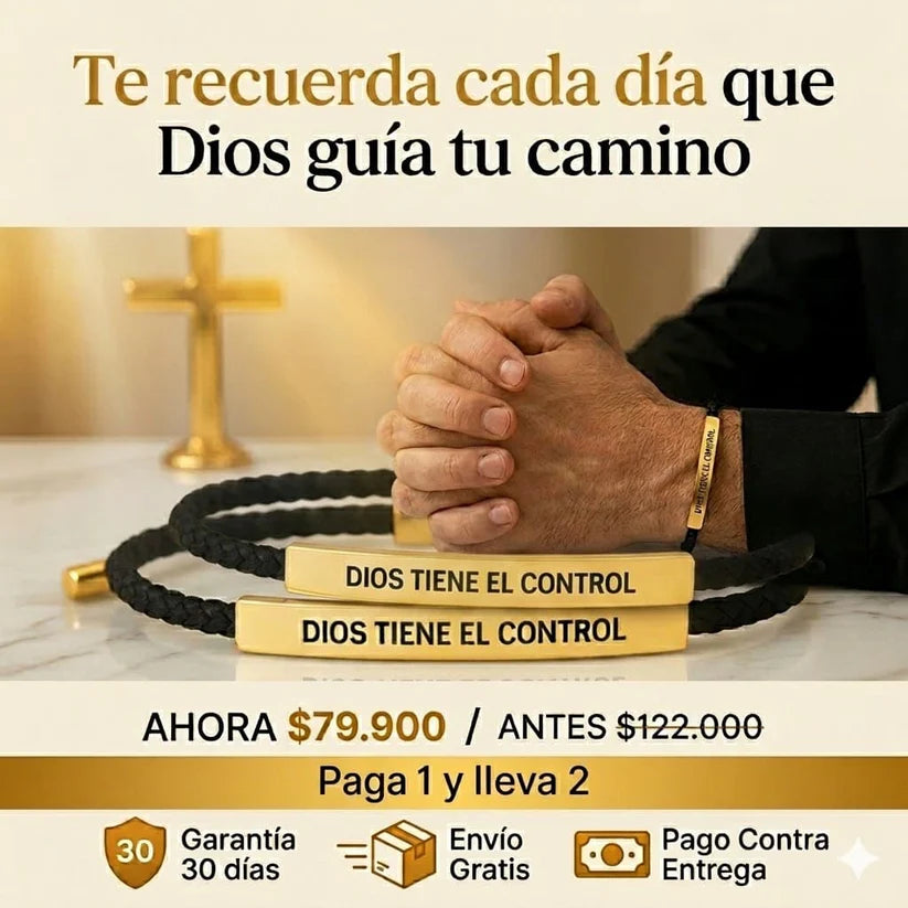 Paga 1 Lleva 2 Pulsera Dios Tiene El Control😇🪽