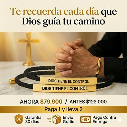 Paga 1 Lleva 2 Pulsera Dios Tiene El Control😇🪽