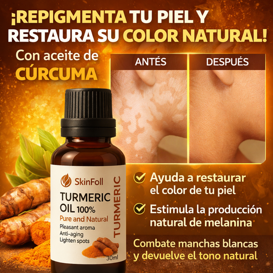 SERUM DE CÚRCUMA ¡RECUPERA EL COLOR NATURAL DE TU PIEL Y REPIGMENTA DESDE LA RAÍZ!