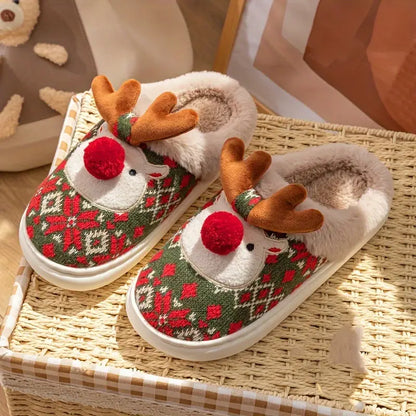 SweetReno™ – Pantuflas Navideñas Antideslizantes y Cálidas