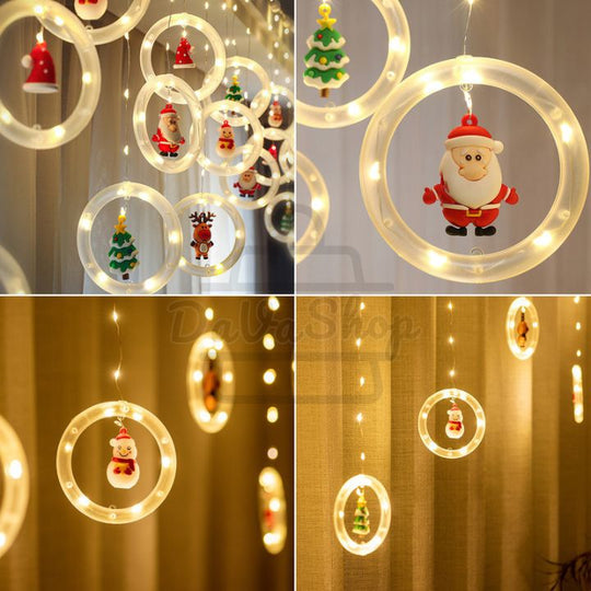 🎄🎅 LUCES NAVIDEÑAS - ARO LED 🎅🎄 Largo ( 3m ) Alto ( 1m ) Aros ( 10cm ) 🎅🎄