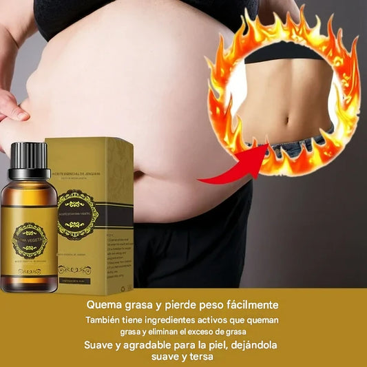 🌿 Aceite Quemador de Grasa Reafirmante con Jengibre y Fórmula Botánica