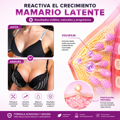 Aceite para el busto MaxCurve para dar forma y aumentar el volumen