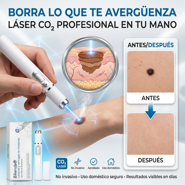 Bikenda® Láser Portátil – Elimina Verrugas,Lunares y Manchas de Forma Rápida y Sin Dolor + 🎁.
