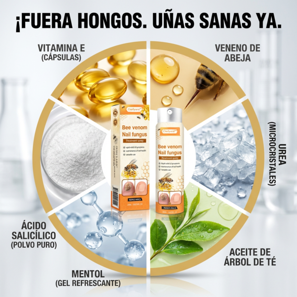 Paga 1 lleva 2 Bee Venom - Nail Fungus Spray Natural