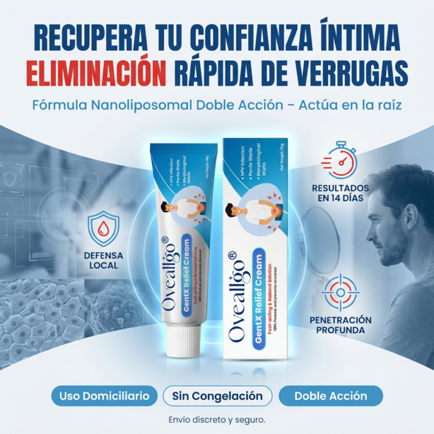 Oveallgo® – Crema para el alivio de las verrugas íntimas VPH - Ideal para hombres y mujeres + 🎁🎁.