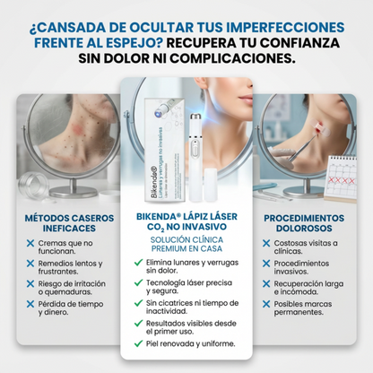 Bikenda® Láser Portátil – Elimina Verrugas,Lunares y Manchas de Forma Rápida y Sin Dolor + 🎁.