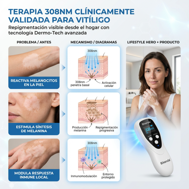 Dispositivo de terapia para el vitíligo Bikenda® DermaBeam