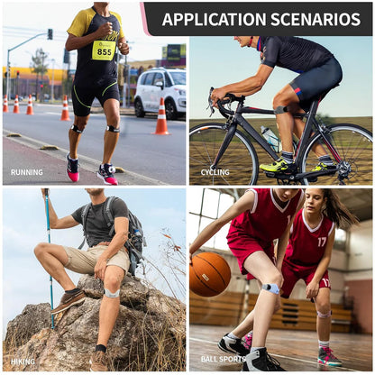 Correa de soporte rotuliano para el dolor de rodilla y la tendinitis (incluye 2 correas)