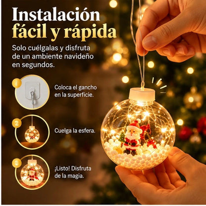 Luces Led Con Esferas Navideñas ( 3 Metros ) - Ilumina Cada Rincon Con Magia