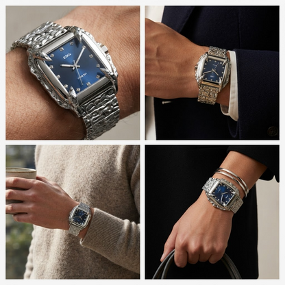 EDICIÓN 12 — RELOJ CANINO Esfera Facetada Azul Marino