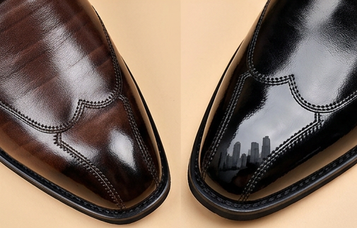 Zapatos de vestir clásicos sin cordones tipo brogue para hombre