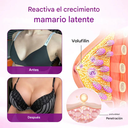 Aceite para el busto MaxCurve para dar forma y aumentar el volumen