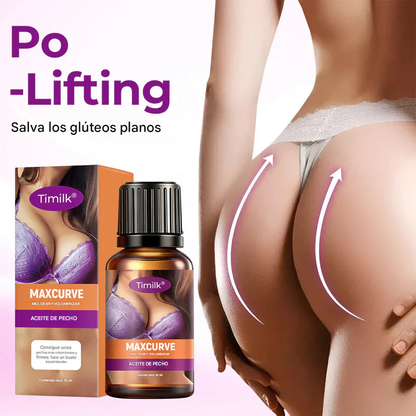 Aceite para el busto MaxCurve para dar forma y aumentar el volumen