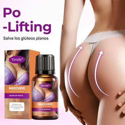 Aceite para el busto MaxCurve para dar forma y aumentar el volumen